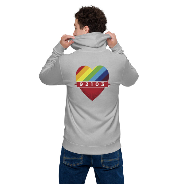 92103 Love_Men's basic zip hoodie