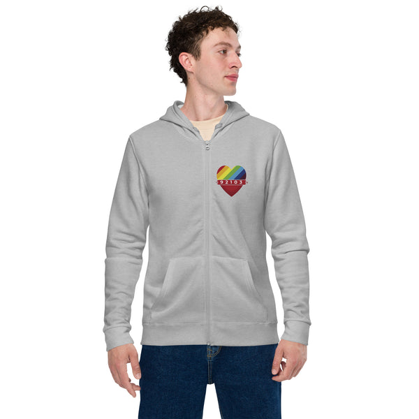 92103 Love_Men's basic zip hoodie